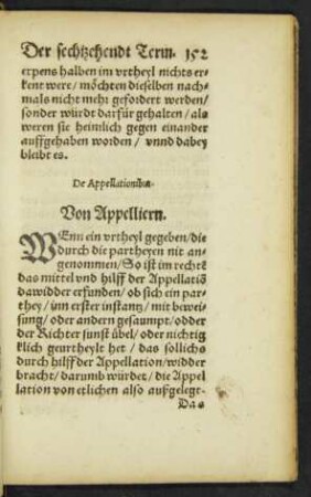 De Appellationibus Von Appelliern.
