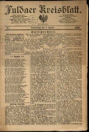 Ausgabe vom Donnerstag, den 02. Januar 1896.