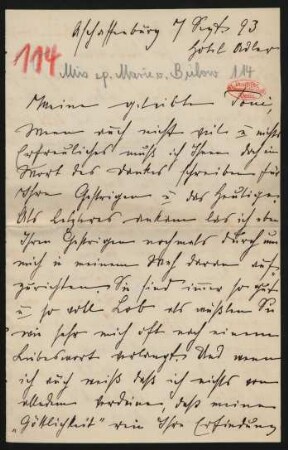 Brief an Toni Petersen : 07.09.1893