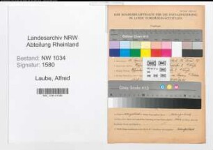 Entnazifizierung Alfred Laube , geb. 12.04.1910 (Stabswachtmeister)