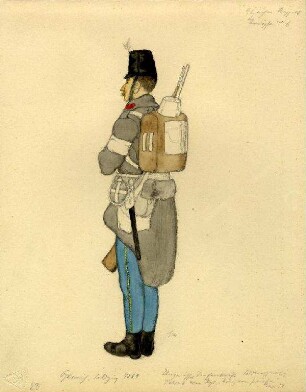Uniformbild, Infanterist der östereichischen Armee (1864)