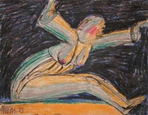 sitzende Schauspielerin