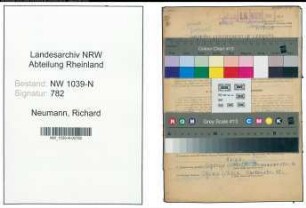 Entnazifizierung Richard Neumann , geb. 28.03.1888 (Kassierer)
