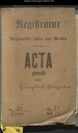 Schulvorstände, Inspektionen - generalia -
