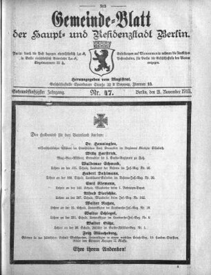 1915,47: Nr. 47, 21. November 1915
