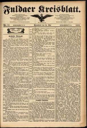 Zweite Ausgabe vom Samstag, den 24. Mai 1902.