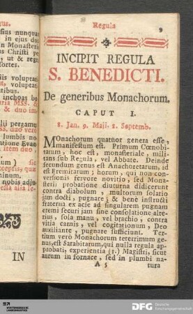 Regula S. Benedicti.