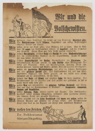 "Wir und die Bolschewisten."