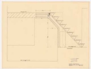 Haus und Garten Mattern, Kassel: Schnitt; Treppeneinbau 1:10