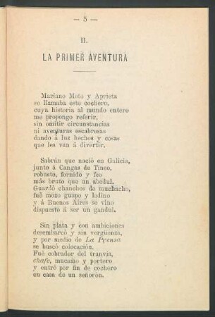 II. La primer aventura