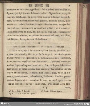 II Exemplum Beneficii In Poenam Tertii