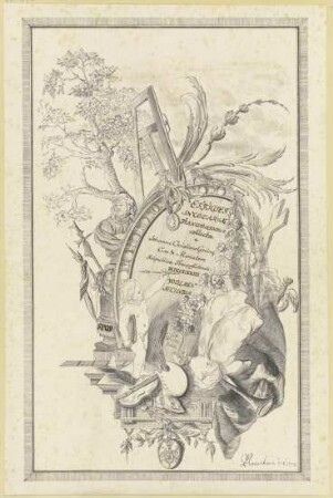 Entwurf zu einem Titelblatt für Johann Christian Gernings Sammlung von Frankfurter Porträts