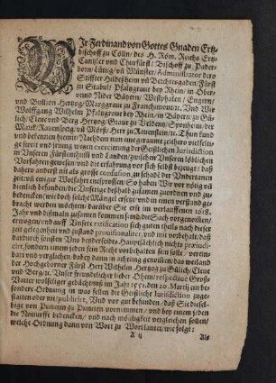 [Wir Ferdinand von Gottes Gnaden...]