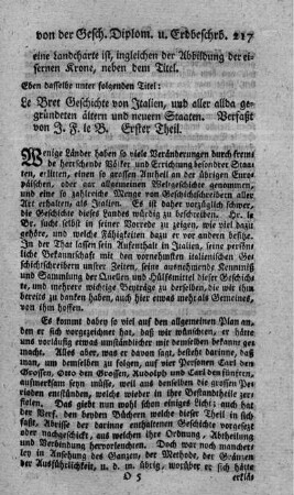 Geschichte von Italien. T.1. T.40-46. Halle: Gebauer 1778-87.