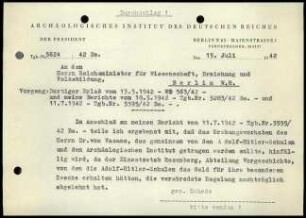 M. Schede an W. Wrede