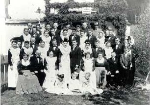 Hochzeit in der Oberlausitz : Kleidung - katholische Tracht. Ort: Hornja Łužica / Oberlausitz. Hochzeit in der katholischen Region.