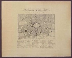 Plan von Carlsruhe