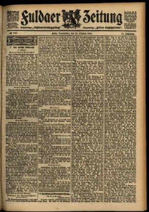 Zweite Ausgabe vom Donnerstag, den 27. Oktober 1904.