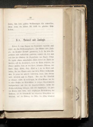 9A. Botanik und Zoologie.
