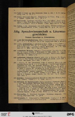 Allg. Sprachwissenschaft u. Literaturgeschichte (Nr. 1227-1774)