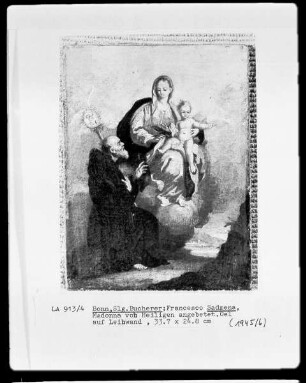Madonna von einem Heiligen angebetet