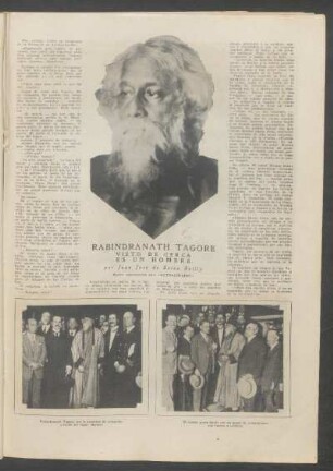 Rabindranath Tagore : Visto de cerca es un hombre.