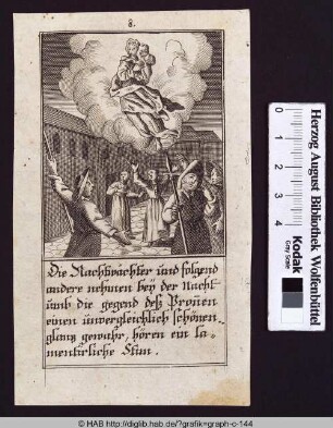 Die Nachtwächter und folgend andere nehmen bei der Nacht unb die gegend deß Bronnen einen unvergleichlich schönen glantz gewahr, hören ein lamentirliche Stim.
