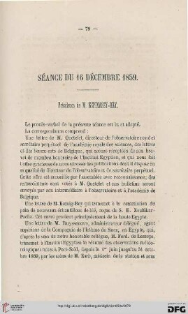 Séance du 16 décembre 1859