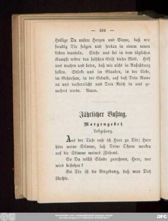 Jährlicher Bußtag.