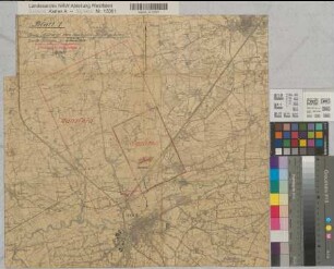 Hamm (Hamm) Zeche Sachsen Lageplan 1914 1 : 25 000 46 x 46 Einzeichnung in Druck Bergämter B Nr. 5207