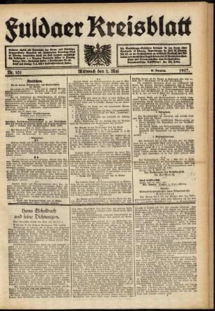 Ausgabe vom Mittwoch, den 02. Mai 1917.