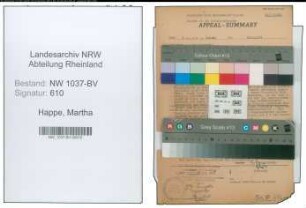 Entnazifizierung Martha Happe , geb. 12.12.1908 (Techn.Lehrerin)