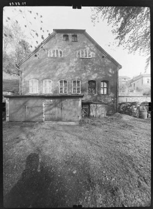 Hainewalde (Großschönau-Hainewalde). Neues Schloß. Bedienstetenwohnhaus (westlicher Seitenflügel, 18. Jh.). Giebelfront