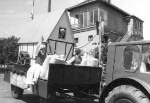 Triebischtal-Miltitz. Müllerwagen anläßlich der 800 Jahrfeier von Miltitz