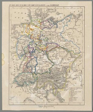 Die Deutschen Bundesstaaten u. die Schweiz [Atlas der neuesten Erdkunde]