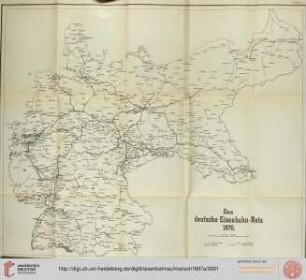 Anlage 1: Karte des deutschen Eisenbahnnetzes 1870