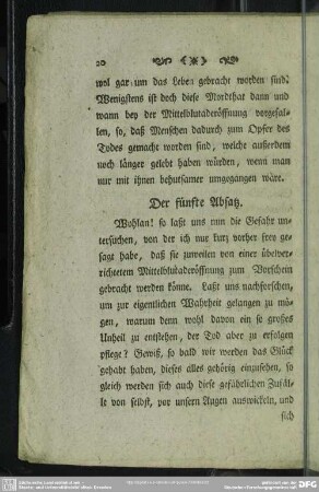 Der fünfte Absatz