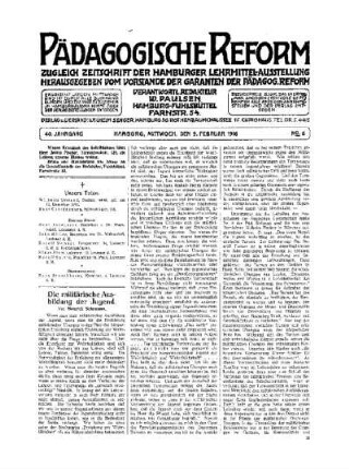 Die militärische Ausbildung der Jugend