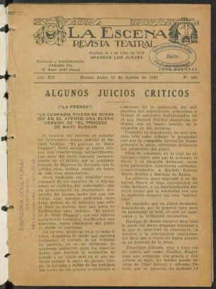 Algunos juicios críticos