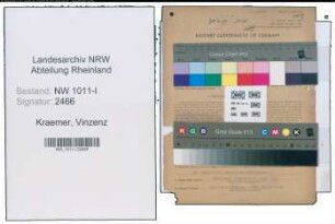 Entnazifizierung Vinzenz Kraemer , geb. 17.08.1916 (Beamter)