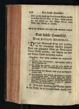 Das sechste Hauptstueck, Vom heiligen Abendmahl