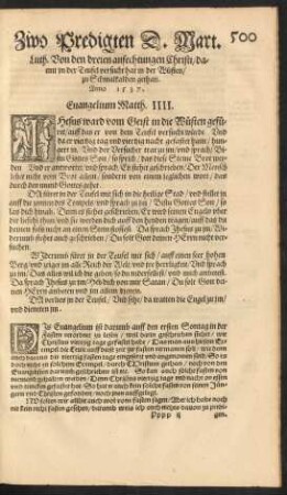 Evangelium Matth. IIII.