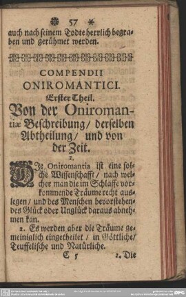 Compendii Oniromantici