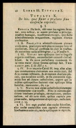 Titulus X. De his, quae fiunt a praelato sine consensu capituli.