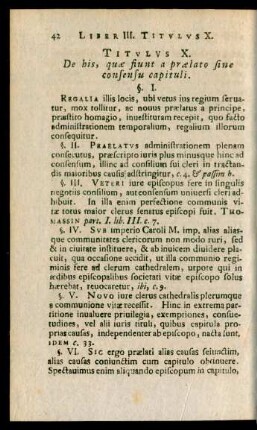 Titulus X. De his, quae fiunt a praelato sine consensu capituli.