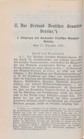 C. Der Verband Deutscher Beamten-Vereine