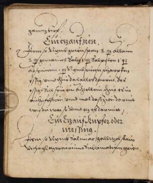 Ein etz auf zien; Ein Etz auf Kupfer oder messing