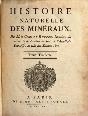 Histoire Naturelle Des Minéraux, Tome Troisième