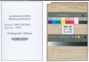 Entnazifizierung Wilhelm Podwojewski , geb. 11.02.1895 (Stadtinspektor)