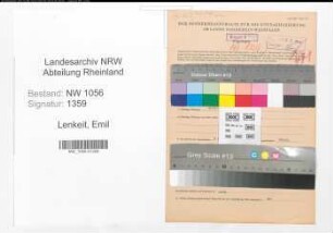Entnazifizierung Emil Lenkeit , geb. 11.03.1903 (Landwirt)